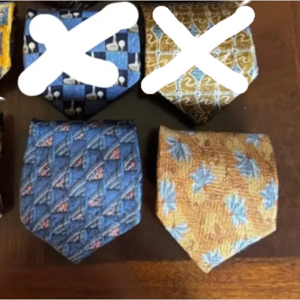 Blue Patterned Men's Tie